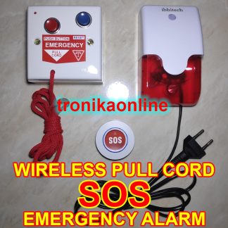 WIRELESS PULL CORD SOS EMERGENCY ALARM DISABLED toilet Panic button bank lansia caregiver elderly