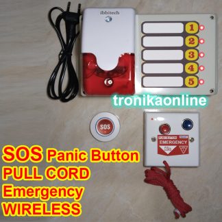 SOS Panic PULL CORD Emergency Button WIRELESS Alarm Siren Strobe 5 Channel