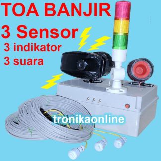 TOA BANJIR 3 Sensor TOA SIRENE Tower Light Pre Alarm Air Banjir 220V