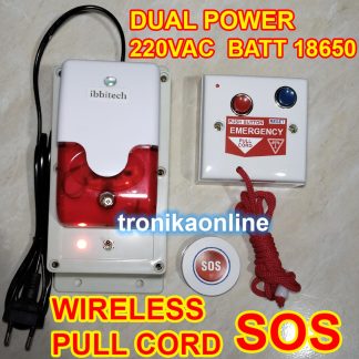 EMERGENCY PULL CORD ALARM DISABLED toilet Panic button SOS WIRELESS - DUAL POWER 220V 18650